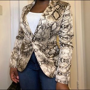 Jennifer Lopez collection snake print jacket/blaze